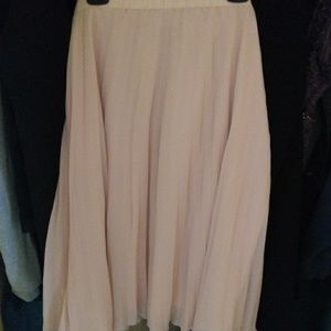 Light Pink/Peach Pleated Skirt 1X
